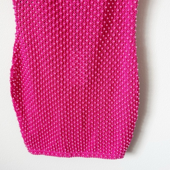 Retrofête Rocco Crochet Dress NWT in Rose Pink - Picture 6 of 16